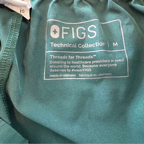 FIGS Jogger Scrub Pants Women's M Green Technical Collection - Picture 7 of 7